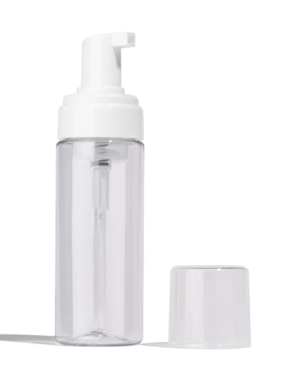 Cosmética Botella Transparente Espumador Blanco Plástico 150 ml Rosca Kit