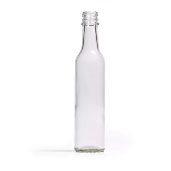 Botella Transparente Tequilera Vidrio 250 ml 28 Rosca